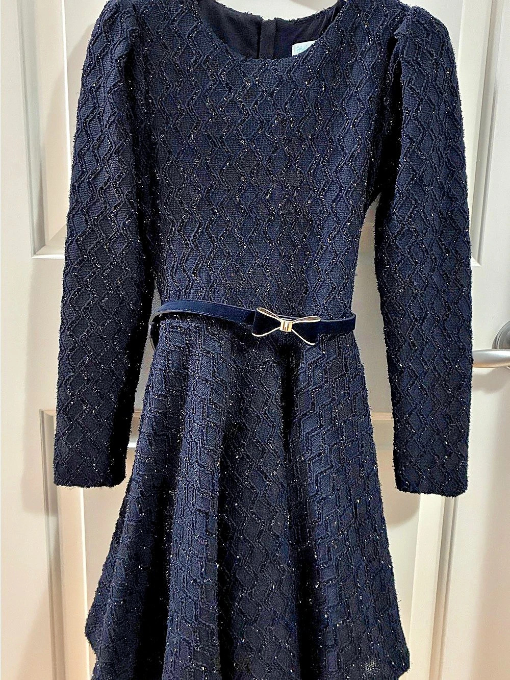 Abel & Lula Long Sleeve Textured Dress Size 10